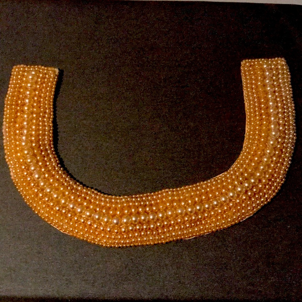 Vintage Pearl Beaded Collar Necklace